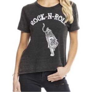 Chaser Rock-N-Roll Tiger Tee Faded Black Size S